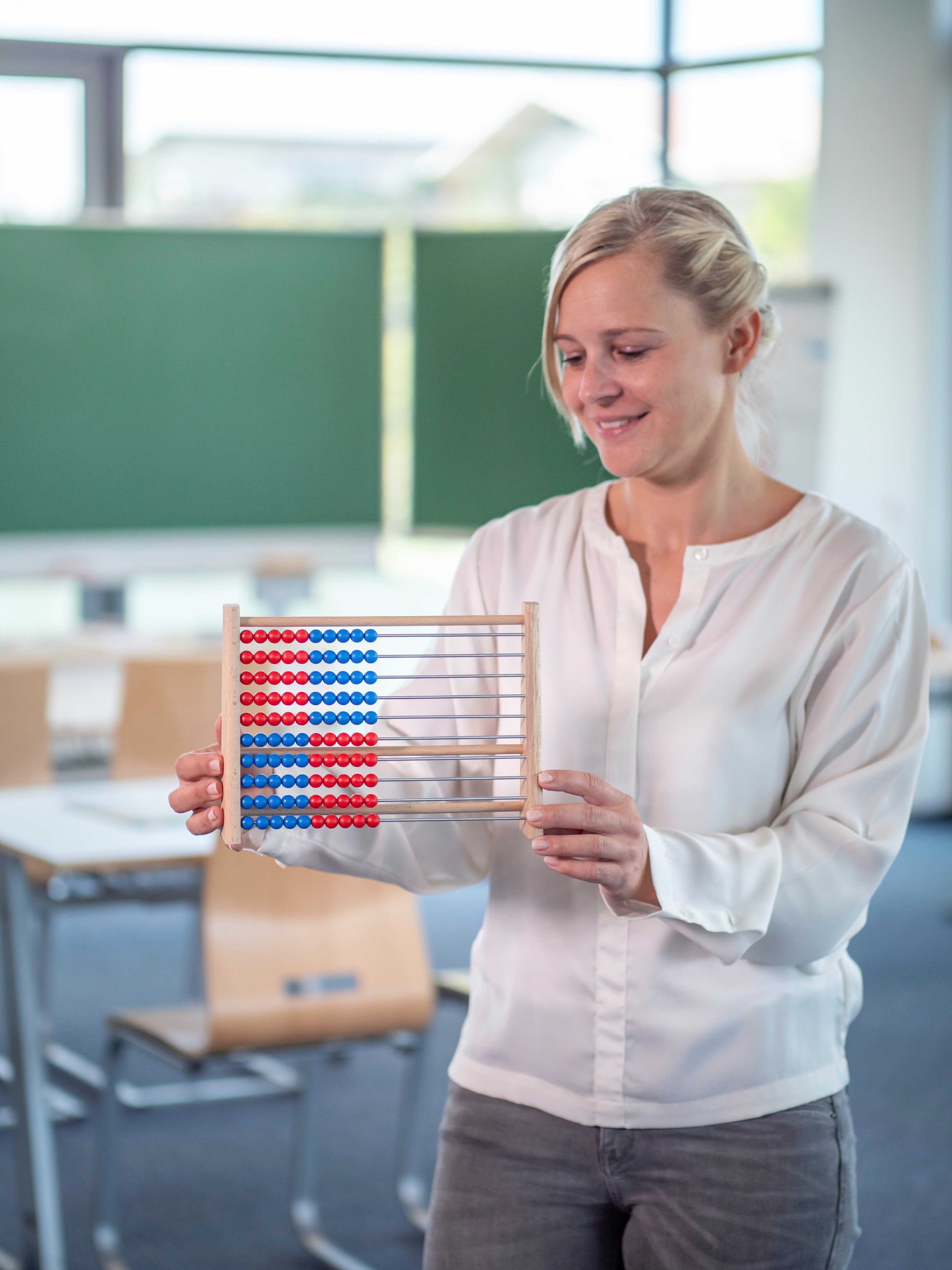 Betzold Lernspielzeug Schüler-Rechenrahmen ZR bis 100 – Lernhilfe für Mathematik