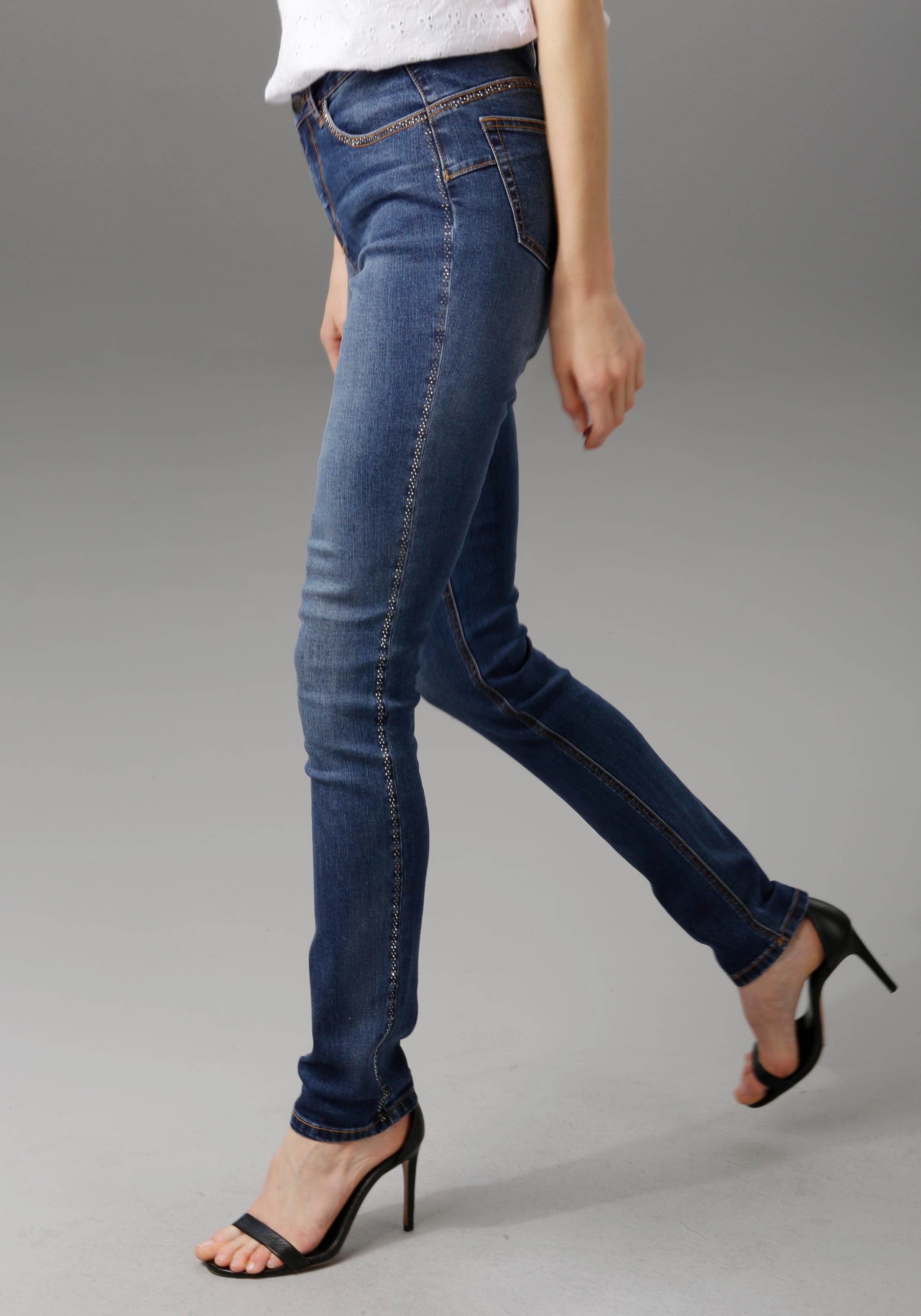 Damen Jeans Aniston CASUAL Slim-fit-Jeans regular waist