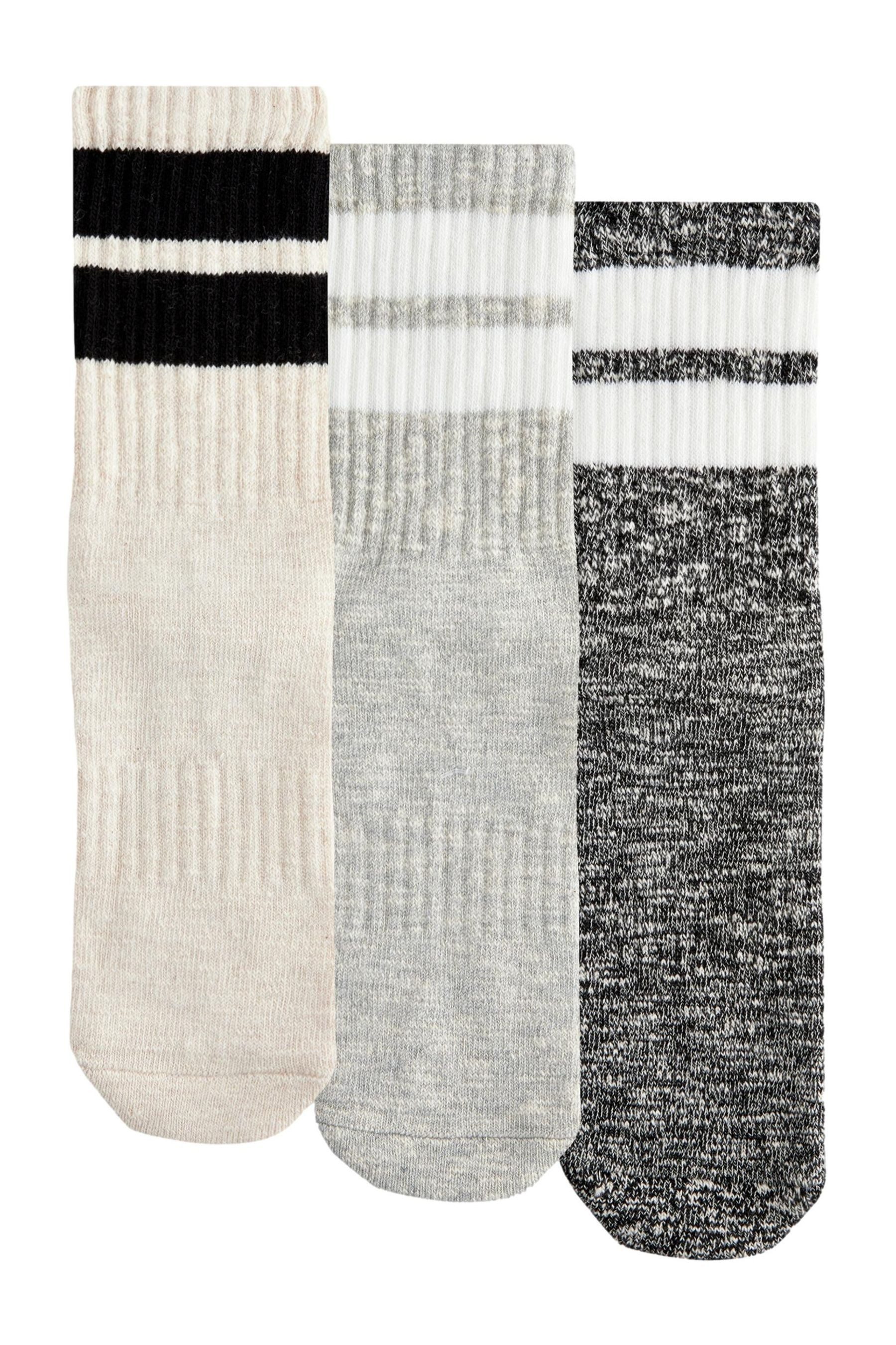 Kurzsocken Gerippte Sport-Socken, Fußgewölbestütze, 3er-Pack