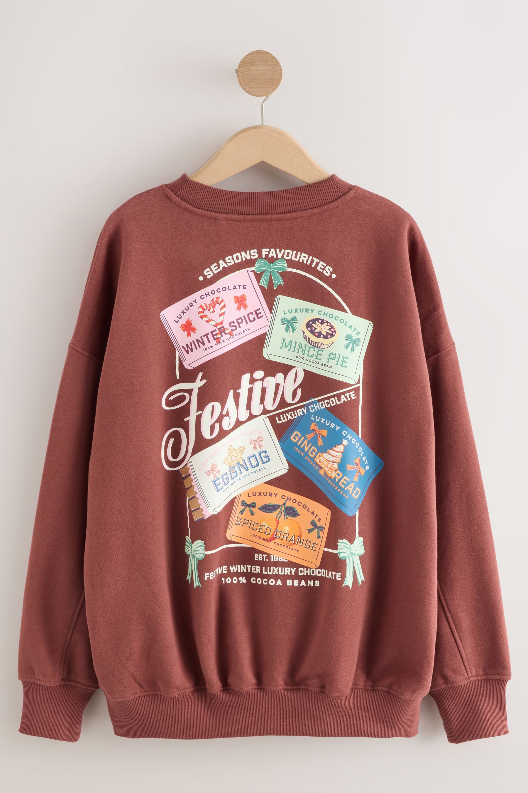 Next Sweater Langarm-Sweatshirt mit weihnachtlicher Grafik günstig online kaufen