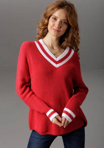 ANISTON CASUAL Пуловер с V-образным вырезом