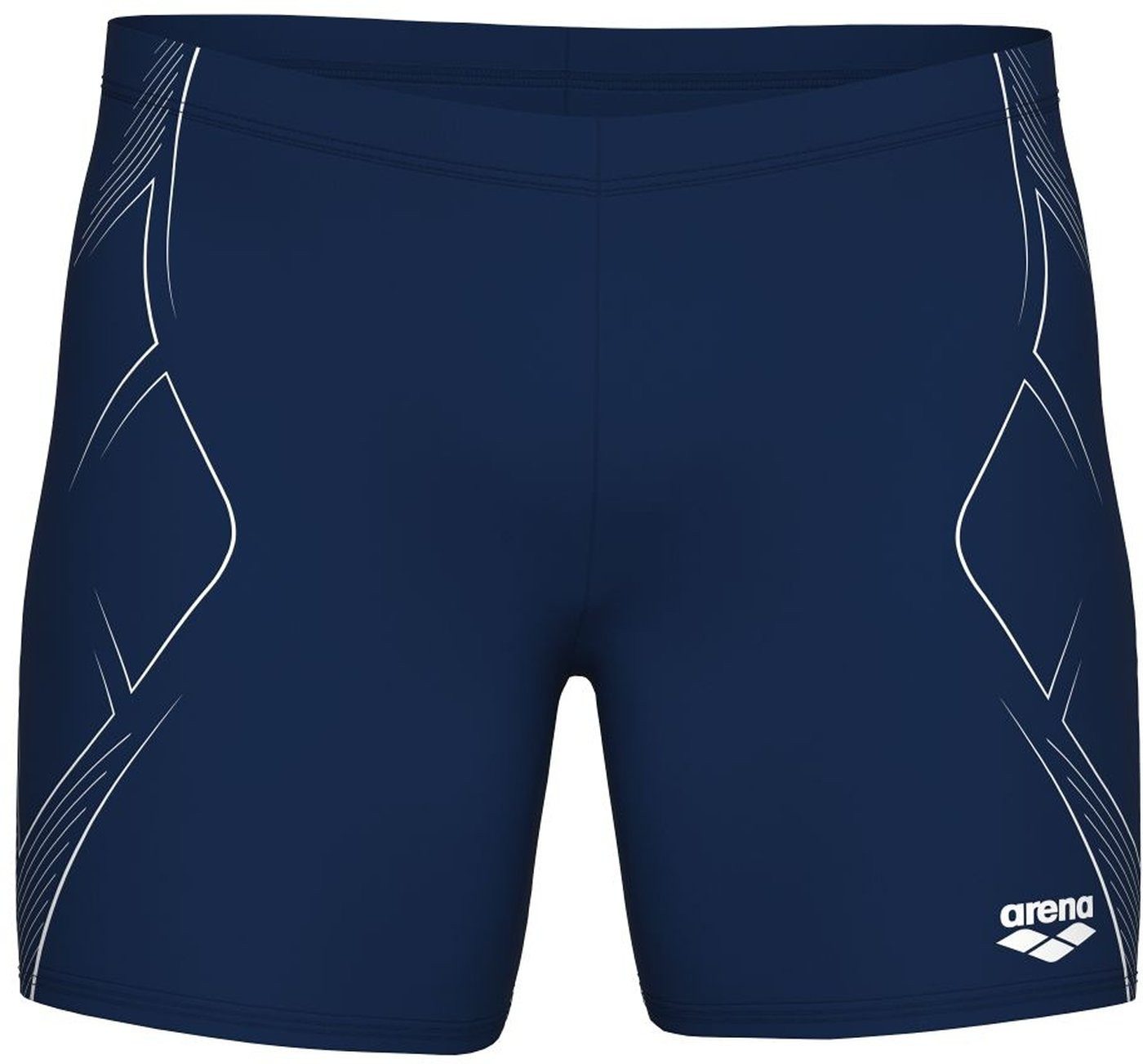 Arena Badehose M ARENA GRAPHIC SWIM MID JAMMER NAVY-WHITE