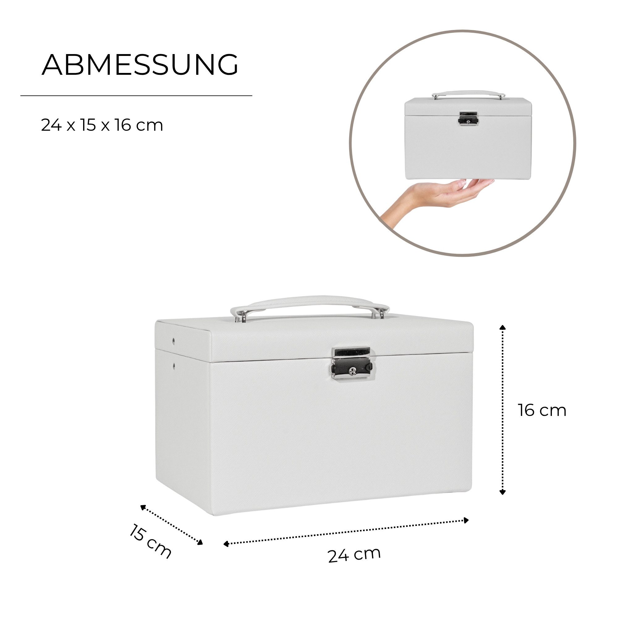 Friedrich23 Schmuckkasten Jolie 2.0 Kreuznarben-Optik günstig online kaufen