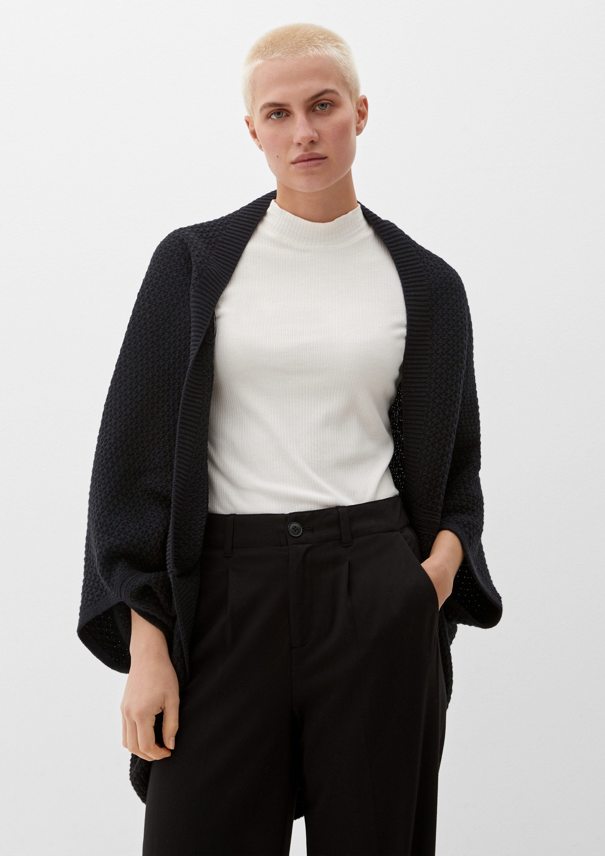 s.Oliver Poncho Indoor-Poncho Poncho aus Baumwollmix günstig online kaufen