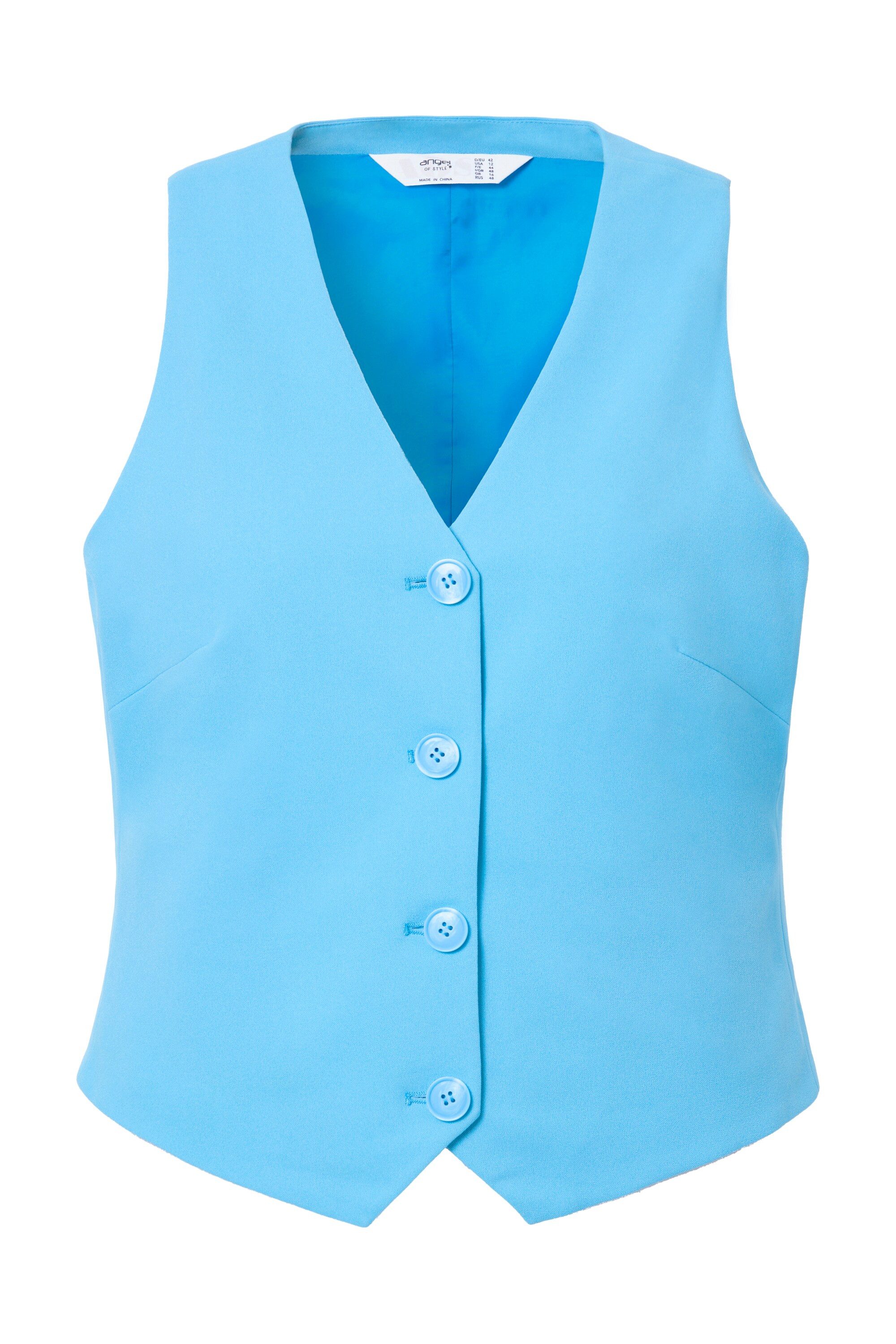 Angel of Style Steppweste Weste Anzug V-Ausschnitt günstig online kaufen