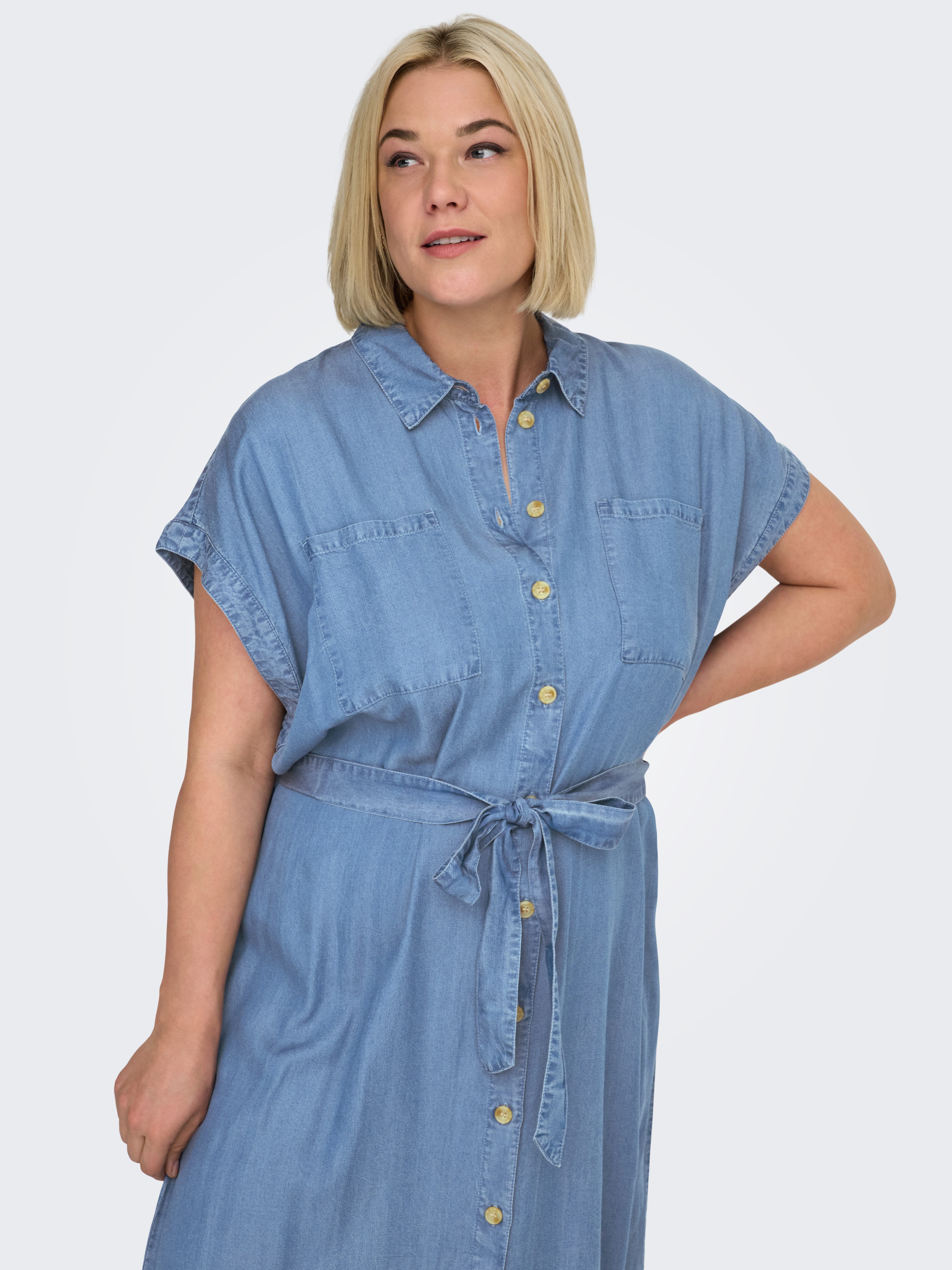 ONLY CARMAKOMA Jeanskleid CARPEMA HANNOVER SS DNM SH DRESS NOOS