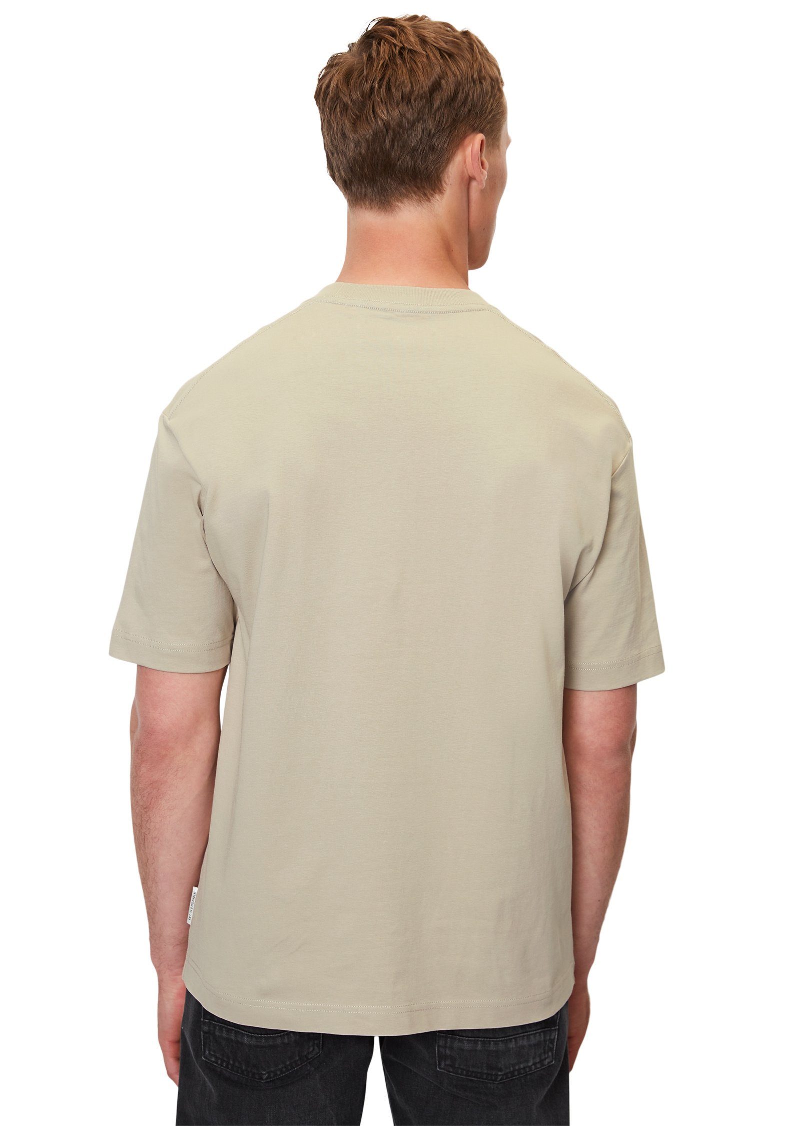 Marc O'Polo T-Shirt aus beige Heavy-Jersey schwerem