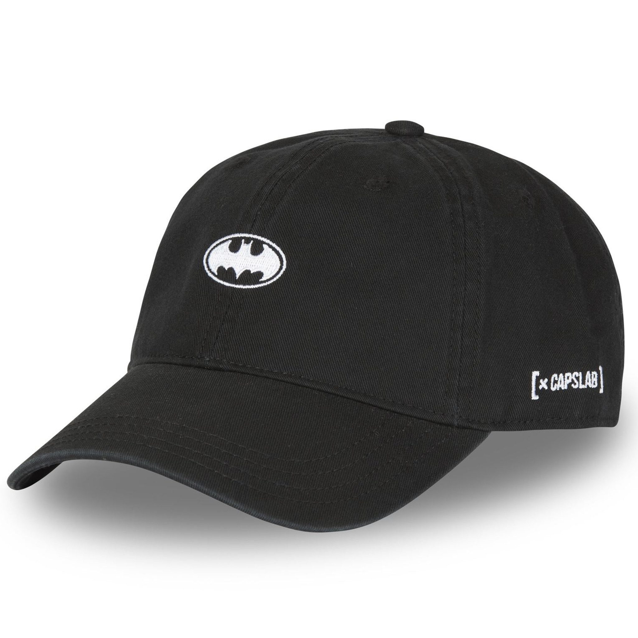 Baseball Cap CAPSLAB X DC COMICS BATMAN Logo Dad Cap - Black