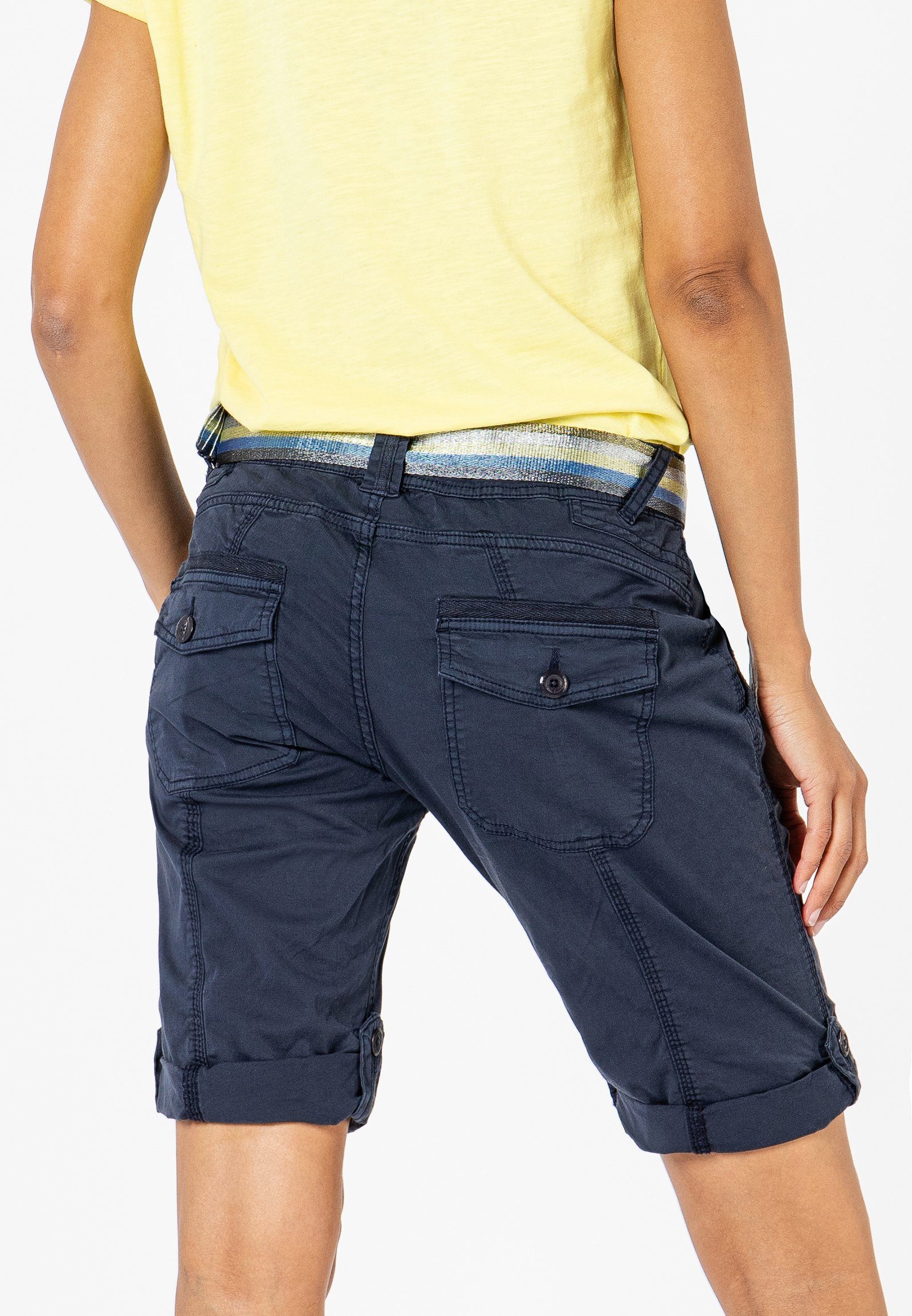 Fresh Made Bermudas Bermuda mit glänzendem Gürtel günstig online kaufen