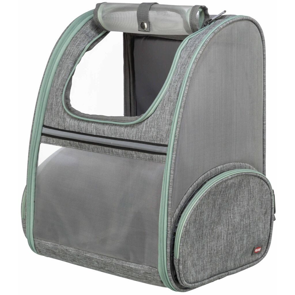 TRIXIE Tiertransporttasche Rucksack Chloe - hellgrau - 39 × 43 × 27 cm