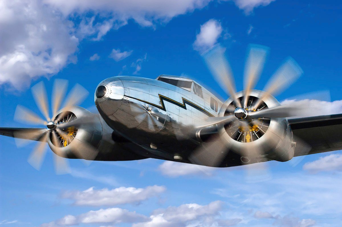 Fototapete Klassisches Vintage Flugzeug