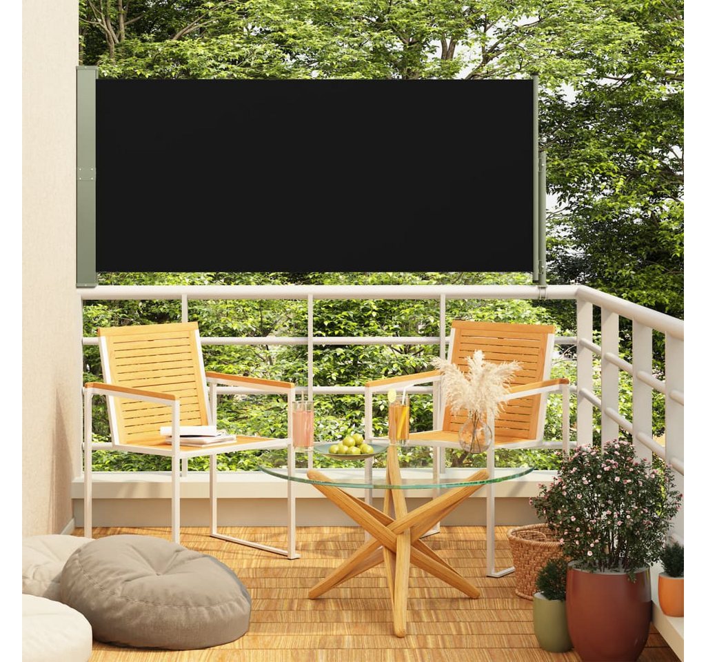 Thumbnail - furnicato Sonnenschirm Seitenmarkise Ausziehbar 140x300 cm Schwarz