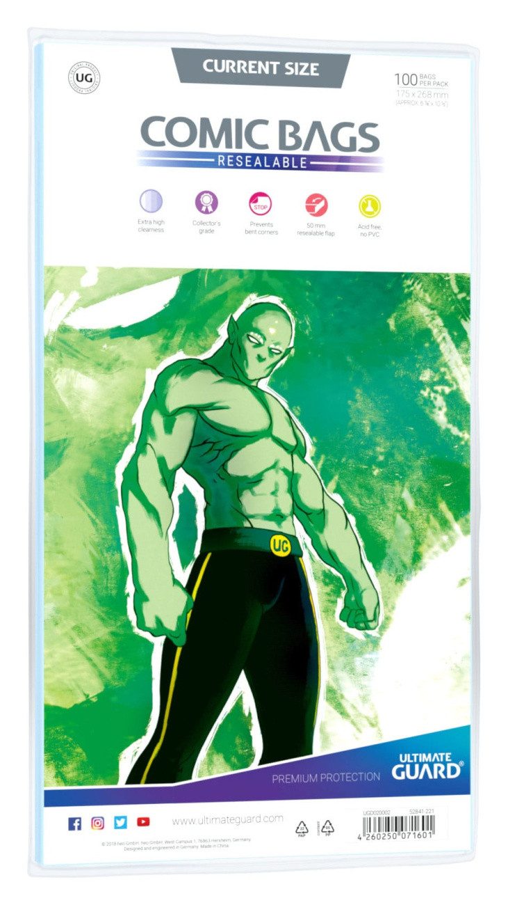 Ultimate Guard Sammelkarte Ultimate Guard Comic Bags wiederverschließbar Current Size (100)