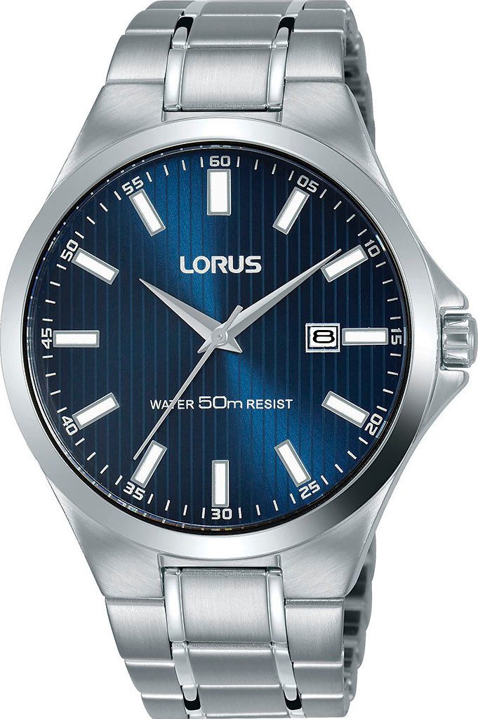 LORUS Quarzuhr RH993KX9, Armbanduhr, Herrenuhr, Edelstahlarmband, analog, Datum