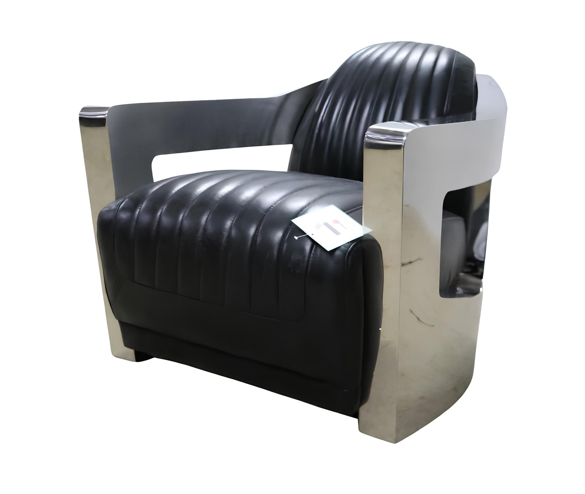 JVmoebel Loungesessel Klassischer Leder Clubsessel im Art Deco Stil für Wohnräume, Made in Europa