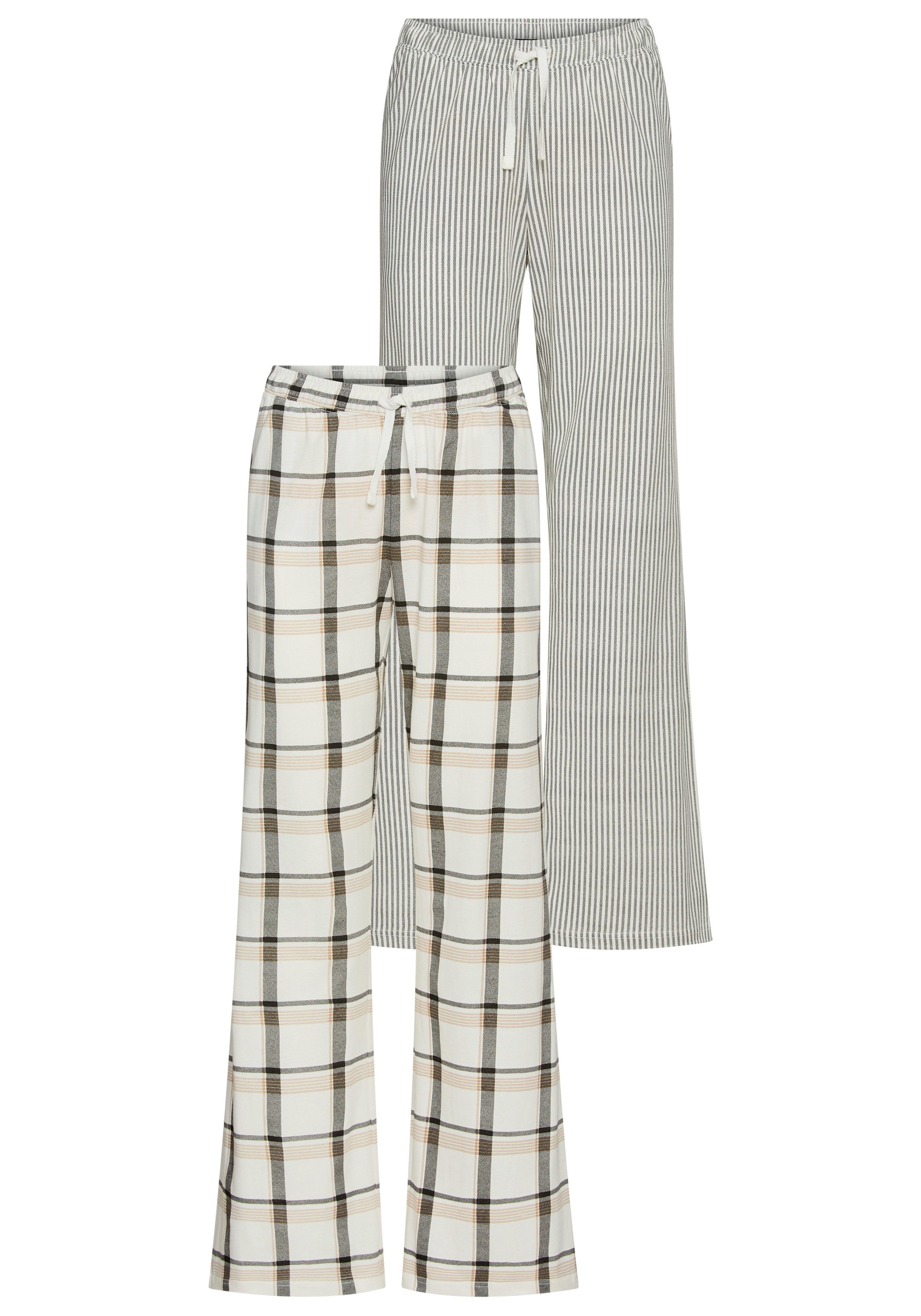 Vivance Dreams Pyjamahose (Packung, 2-teilig) mit Karos oder Streifen