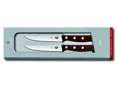 Victorinox Taschenmesser Steakmesser-Set, mod Ahornholz,Wellenschliff, 12 cm, 2-teilig