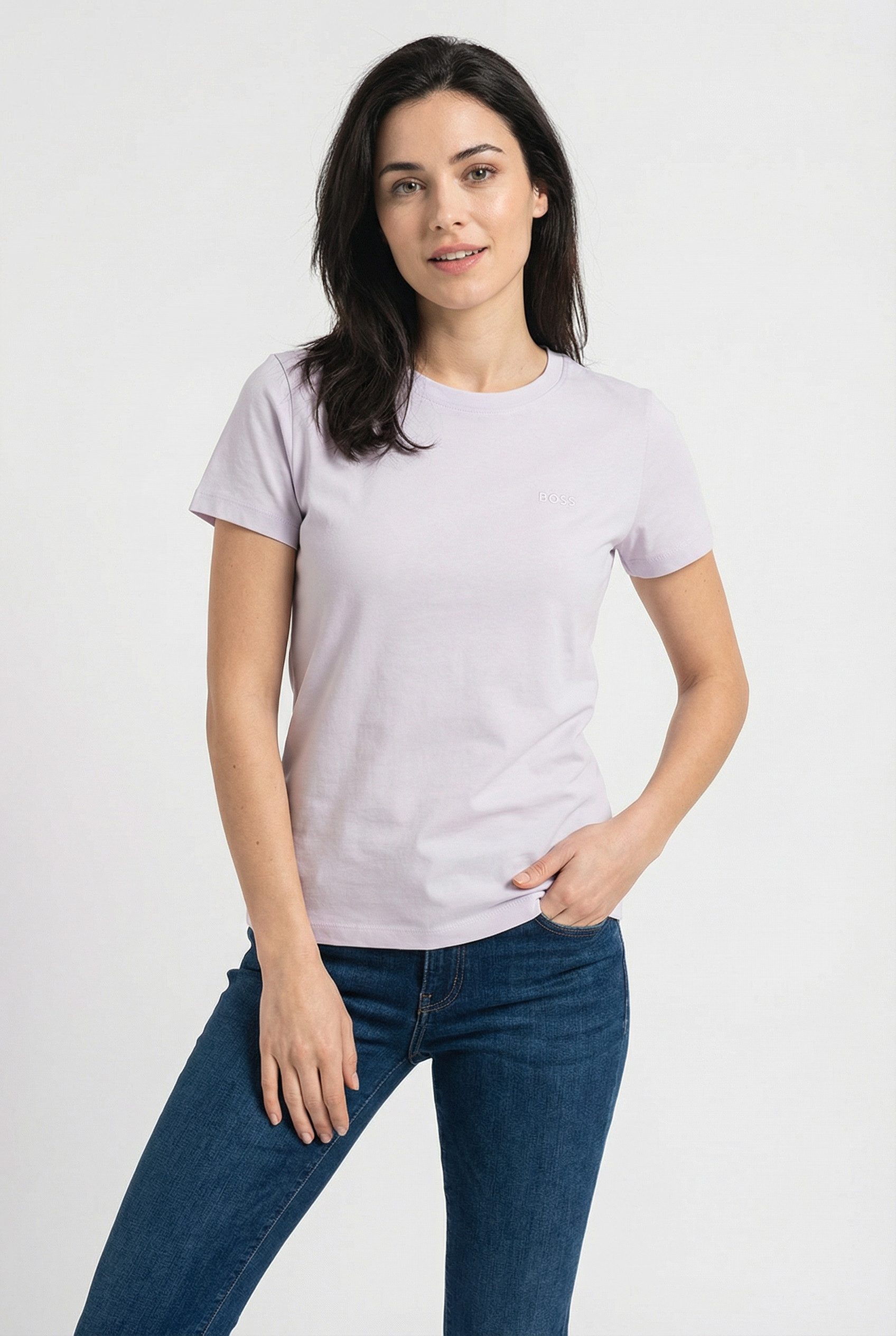 BOSS ORANGE T-Shirt Esogo Premium Damenmode mit Logo günstig online kaufen