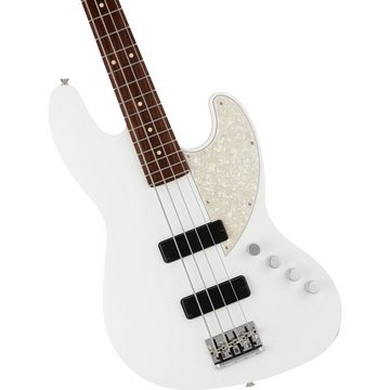 Fender E-Bass, E-Bässe, 4-Saiter E-Bässe, Made in Japan Elemental Jazz Bass HH RW Nimbus White - E-Bass
