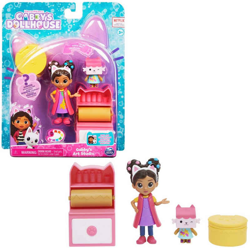 Spin Master Spielwelt Gabby's Dollhouse - Cat-tivity Pack – Bastelset mit Baby Box, Art Studio