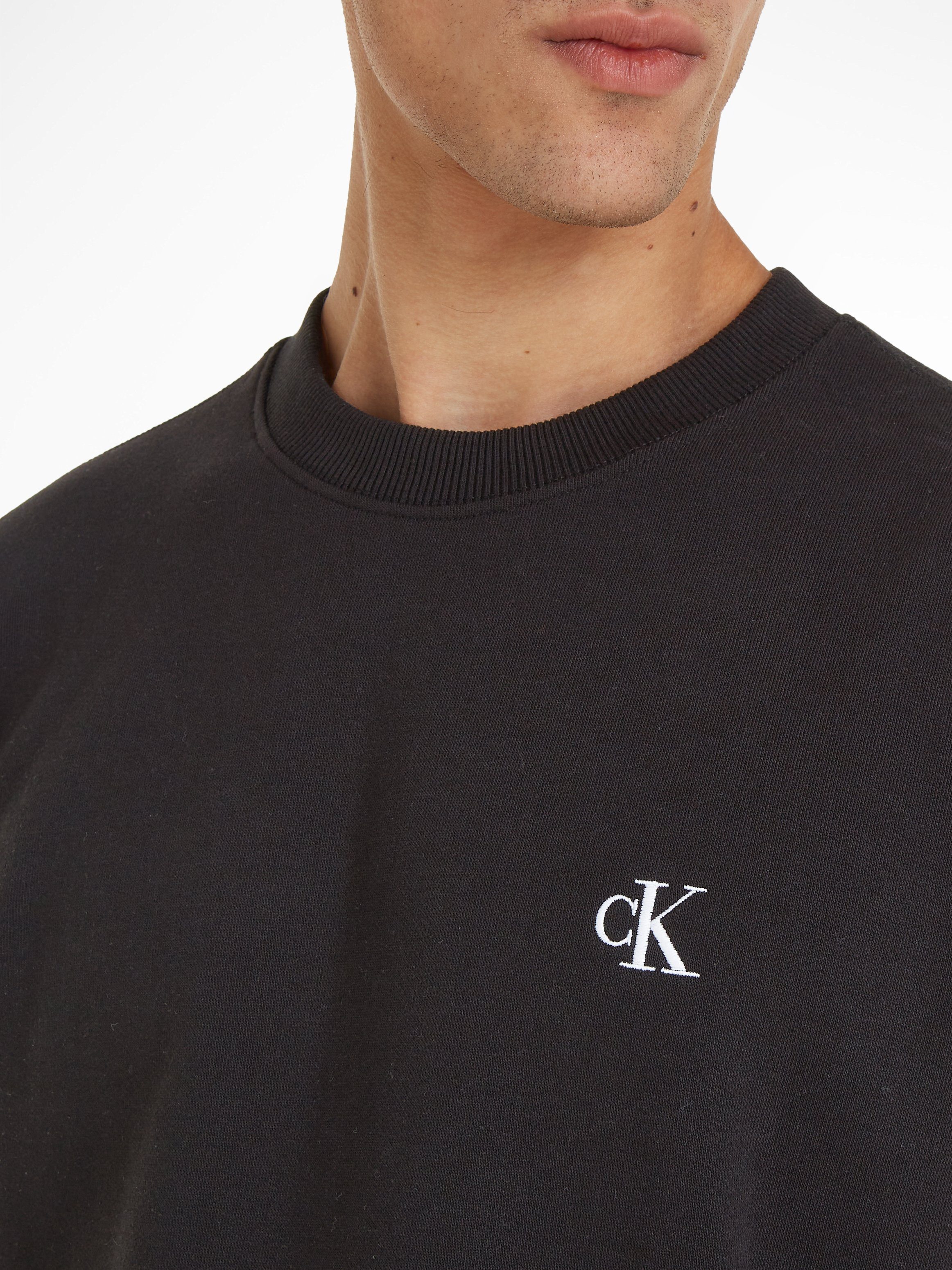 Calvin Klein Jeans Sweatshirt CK ESSENTIAL REG CN mit Logoschriftzug auf dem Arm