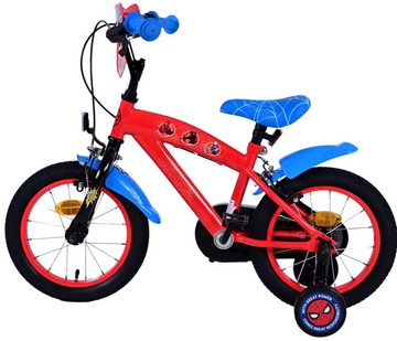 Volare Kinderfahrrad Kinderfahrrad Ultimate Spider-Man Jungen 14 Zoll Kinderrad Blau/Rot