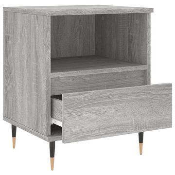 vidaXL Nachttisch Nachttische 2 Stk Grau Sonoma 40x35x50 cm Holzwerkstoff Nachtkonsole S