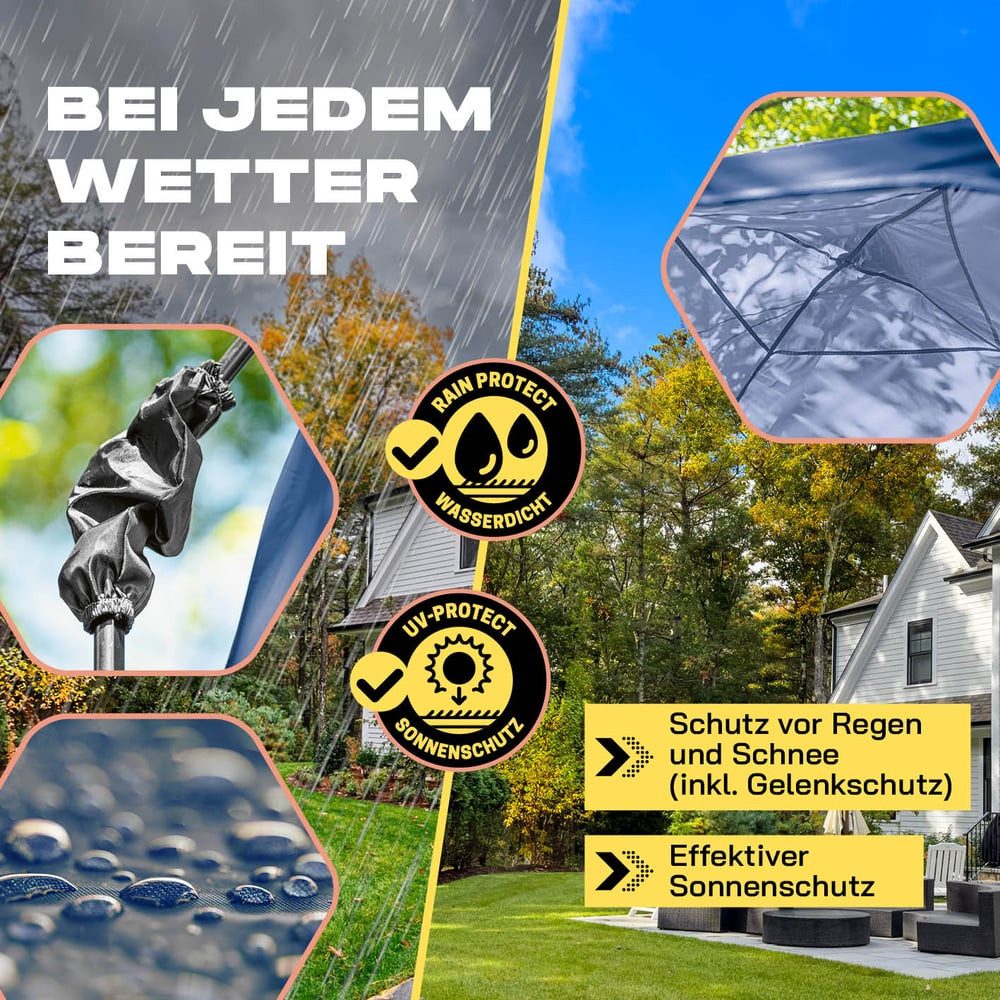 Lumaland Pavillon aufgebaut in unter 2 Minuten, 2,5 x 2,5m Camping Partyzelt Zelt robust wasserdicht – Bild 3 von 5