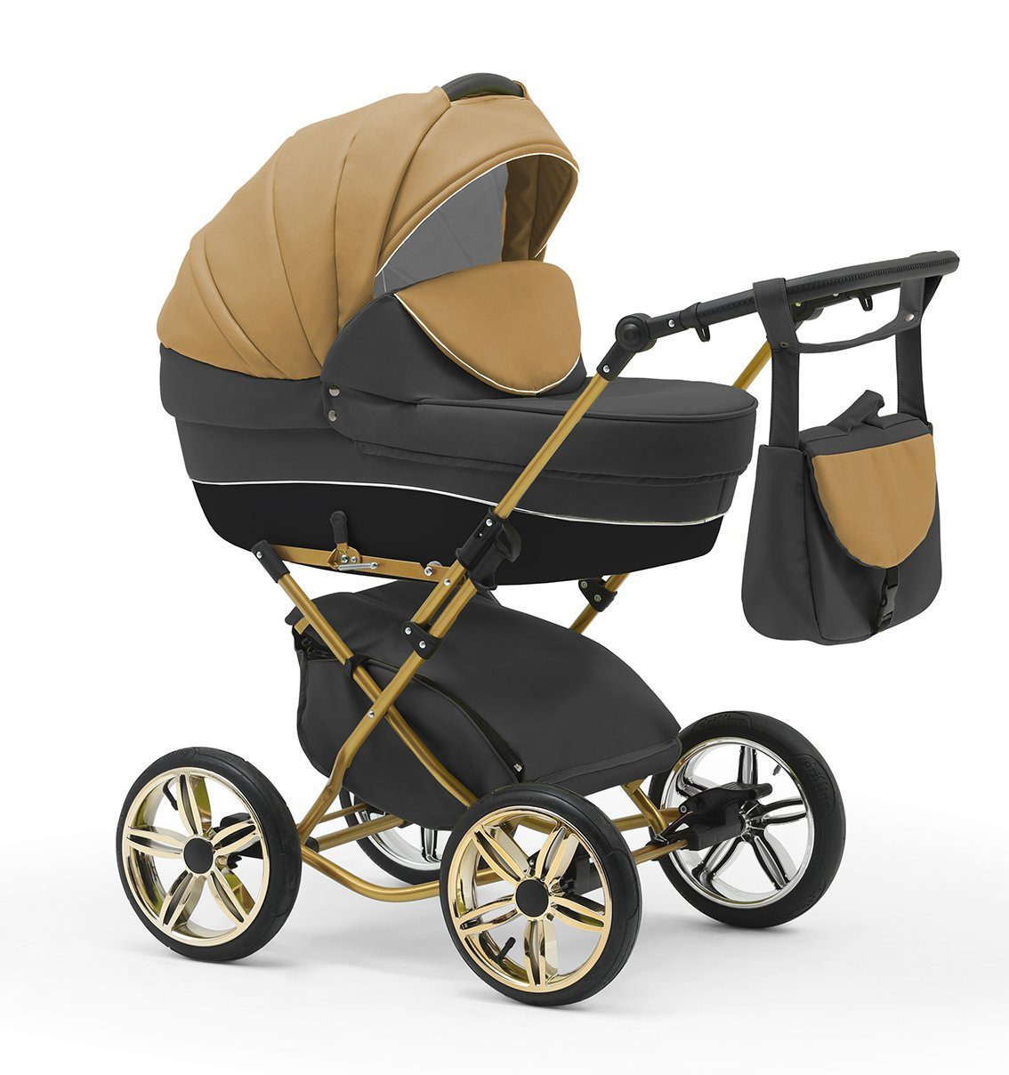 - babies-on-wheels inkl. in 4 1 Beige-Grau 14 Designs Kombi-Kinderwagen Iso Base 10 - in Teile Sorento Autositz und