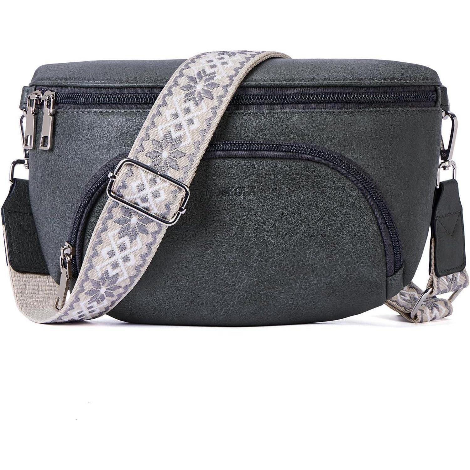 Umhängetasche Kleine Damen Umhängetasche Veganes Leder RFIDI Blockierung Brusttasche