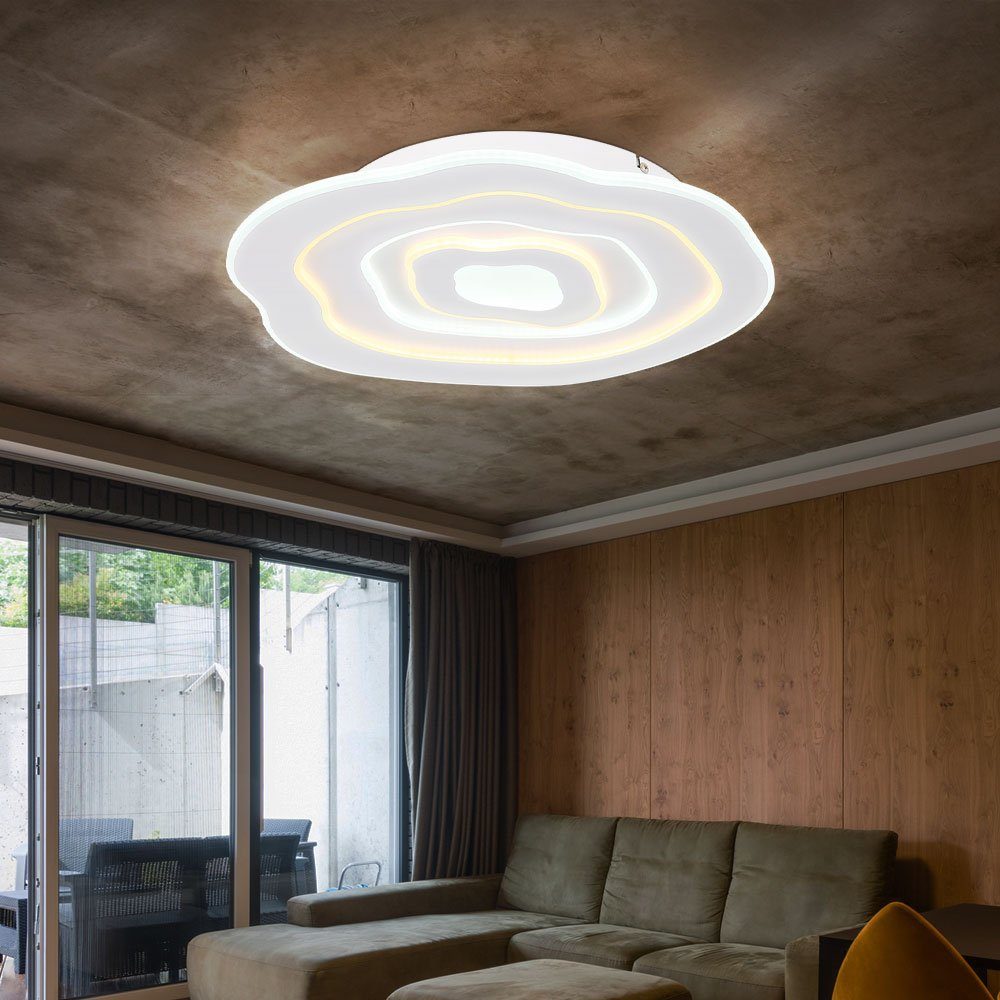 Globo LED Weiß-matt Deckenleuchte Deckenleuchte, LED Metall Deckenlampe Wohnzimmerleuchte 48 L