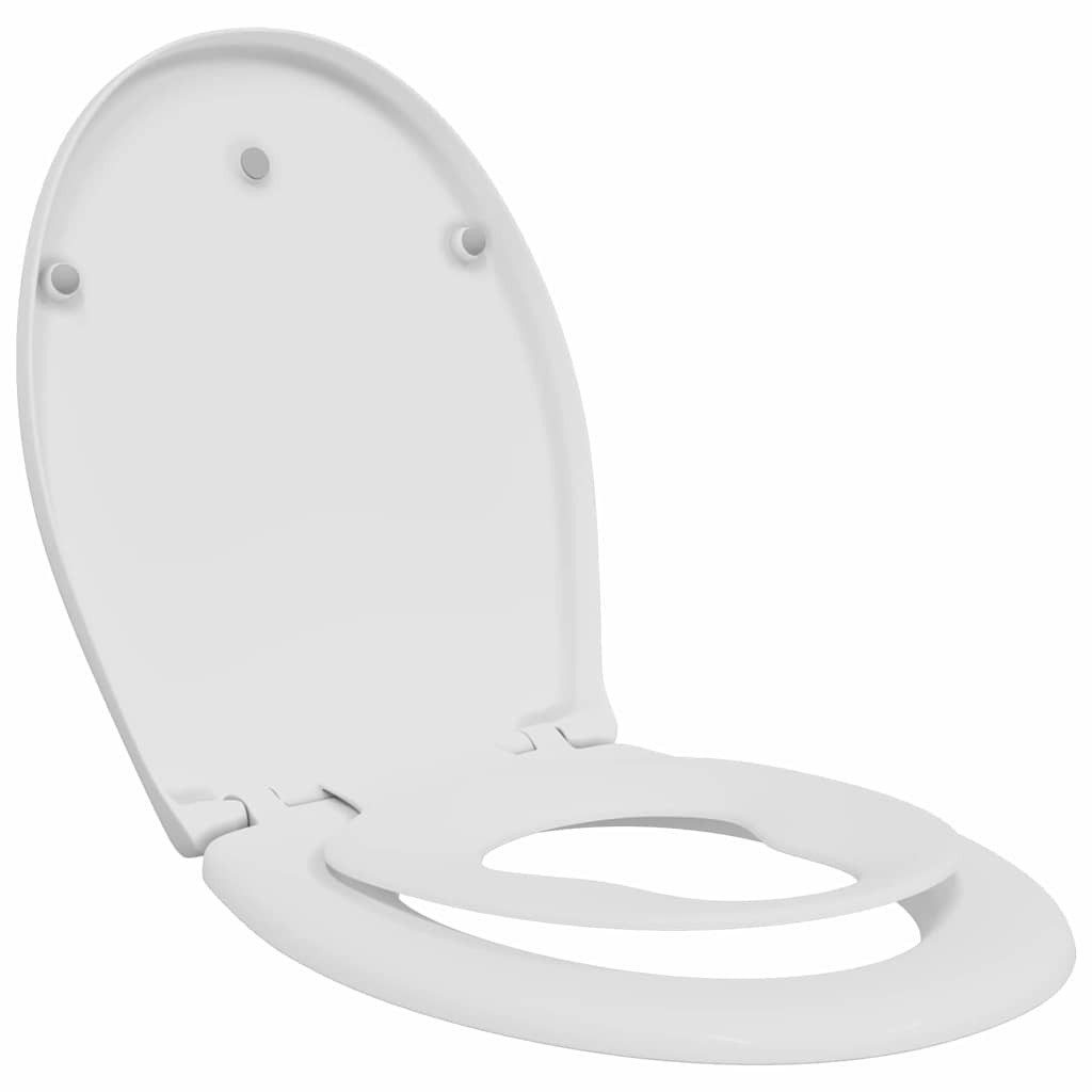 vidaXL WC-Sitz Schnellverschluss-WC-Sitz Weiß 44.5 x 37.3 x 4.3 cm Duroplast (1-St)