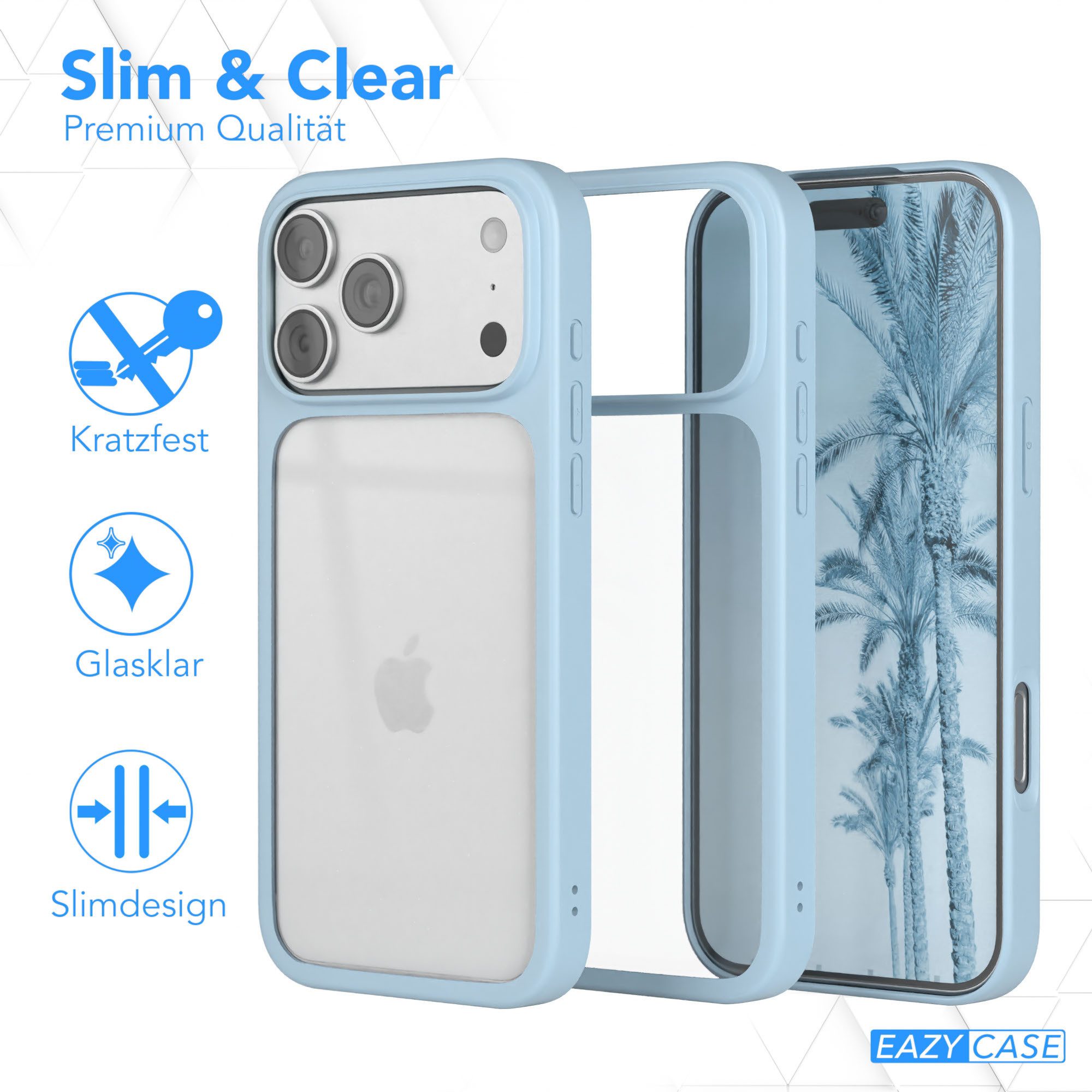 EAZY CASE Handyhülle Bumper Case für Apple iPhone 17 Pro Max 6,9 Zoll, Schutzhülle mit Kameraschutz kratzfest Back Cover Displayschutz Grün – Bild 5 von 5