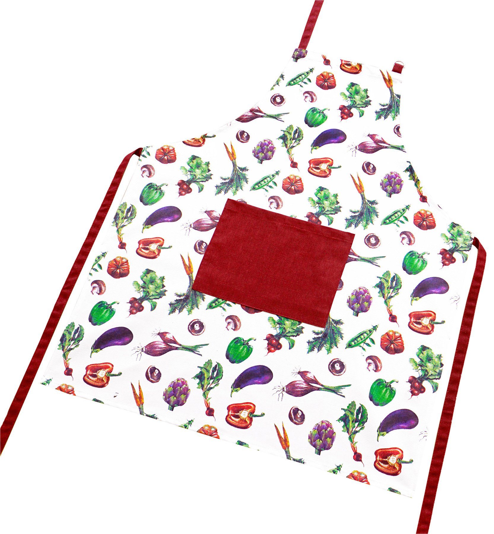 Lashuma Kochschürze Gemüse, Küchenschürze 80x65 cm, günstig online kaufen