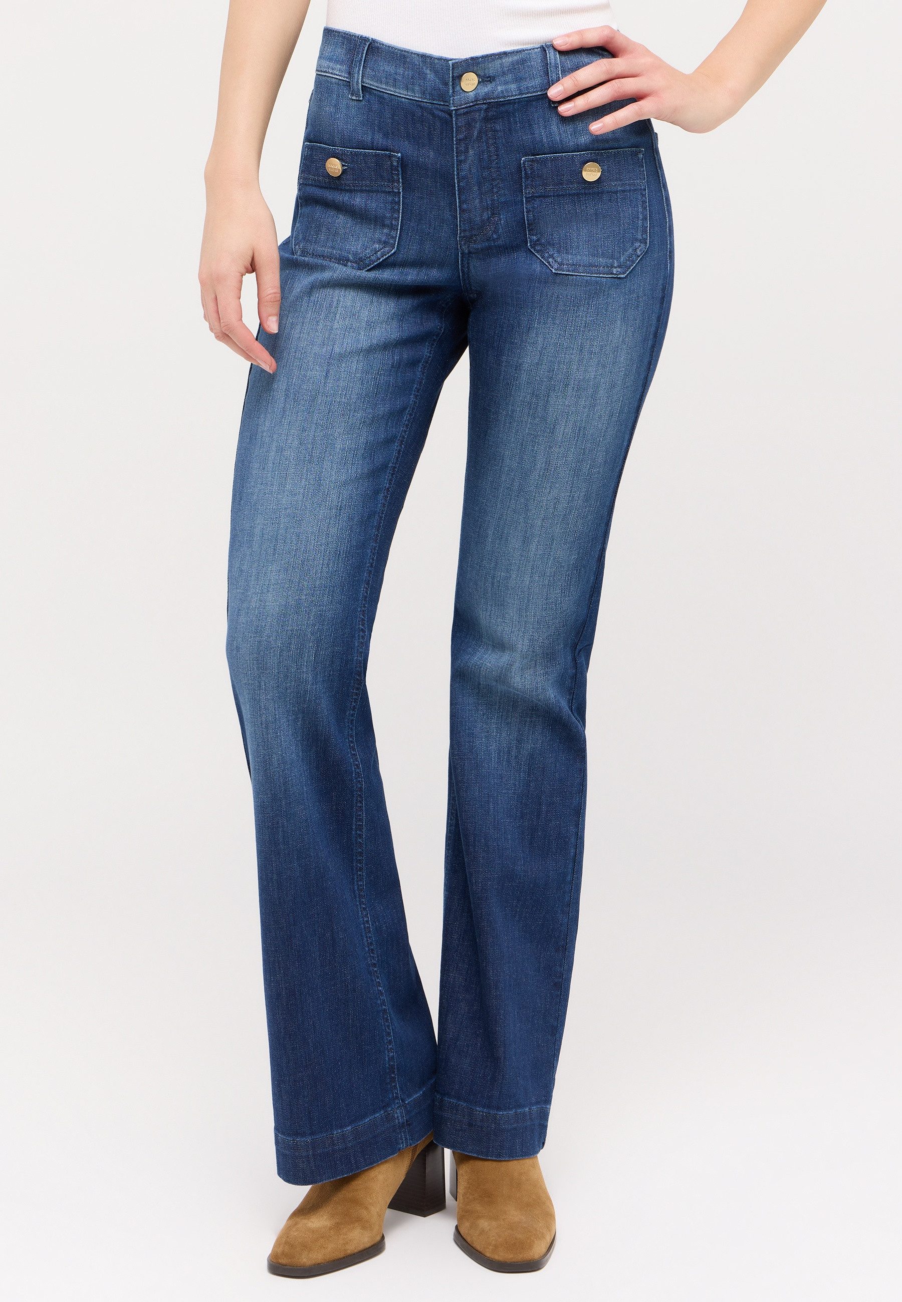 ANGELS Bootcut-Jeans LENI FLARED SMART mit günstig online kaufen