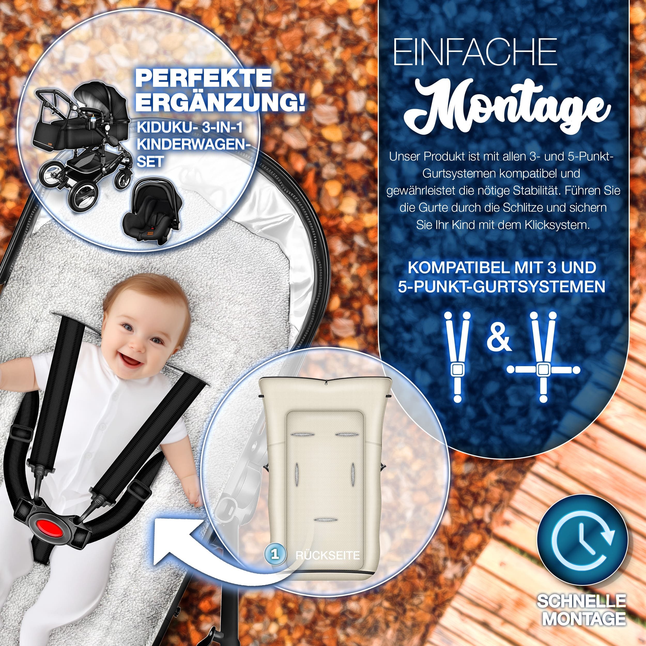 KIDUKU Fußsack KIDUKU® Babyfußsack Baby Winterfußsack Kinderfußsack Fußsack Winter, Tasche