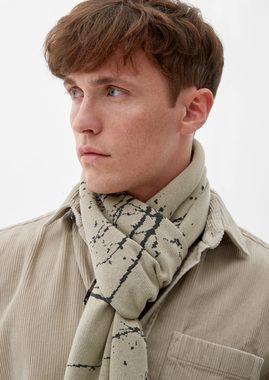 s.Oliver Einstecktuch Jacquard-Schal aus Baumwolle