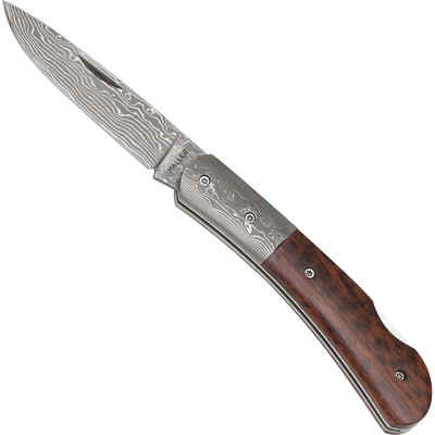 Haller Messer Taschenmesser Haller Taschenmesser mit Damast Stahl und Schlangenholz Griff, (1 St), Taschenmesser, Damastklinge