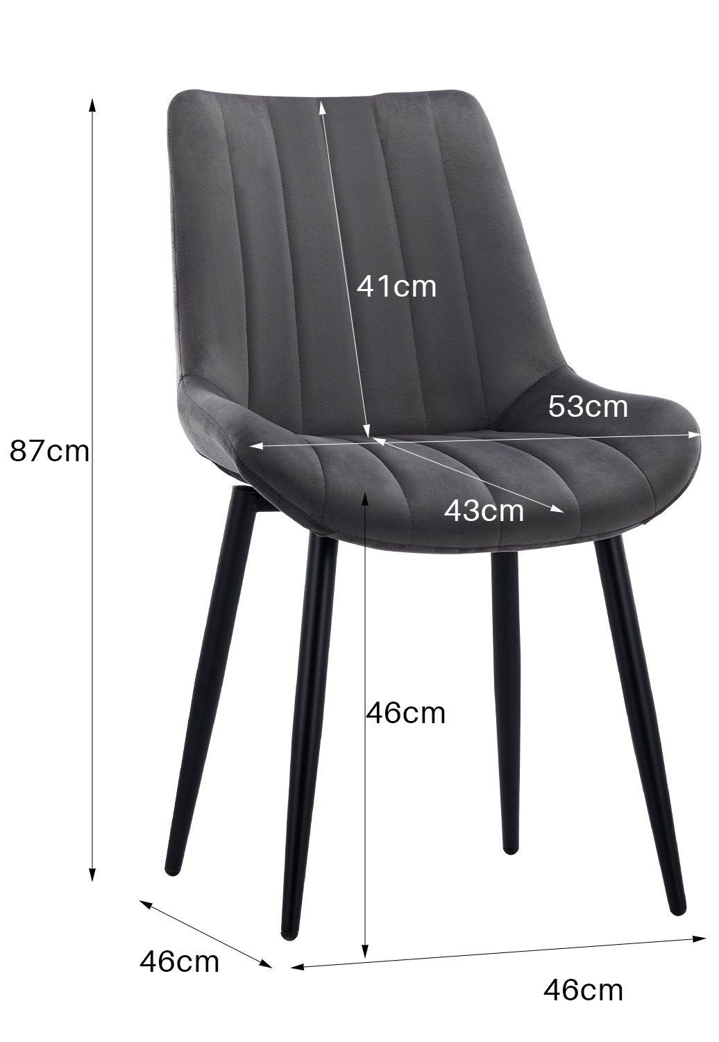 Ofcasa Esszimmerstuhl Küchenstühle (2er Set), Samt günstig online kaufen