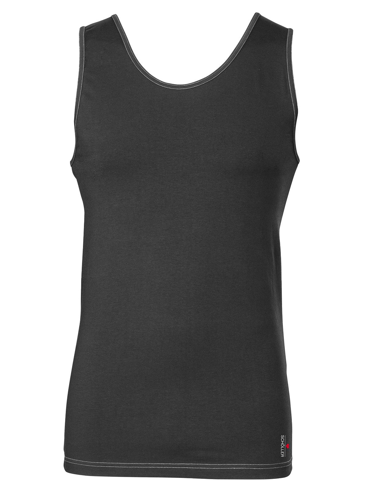 Schöller Achselhemd 3er Pack Herren Achselshirt Baumwolle-Elasthan (Packung, 3-St) -