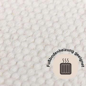 Wollteppich Wooly Dream 1, Myflair Möbel & Accessoires, rechteckig, Höhe: 10 mm, handgewebter Wendeteppich, Uni Farben, reine Wolle, Wohnzimmer