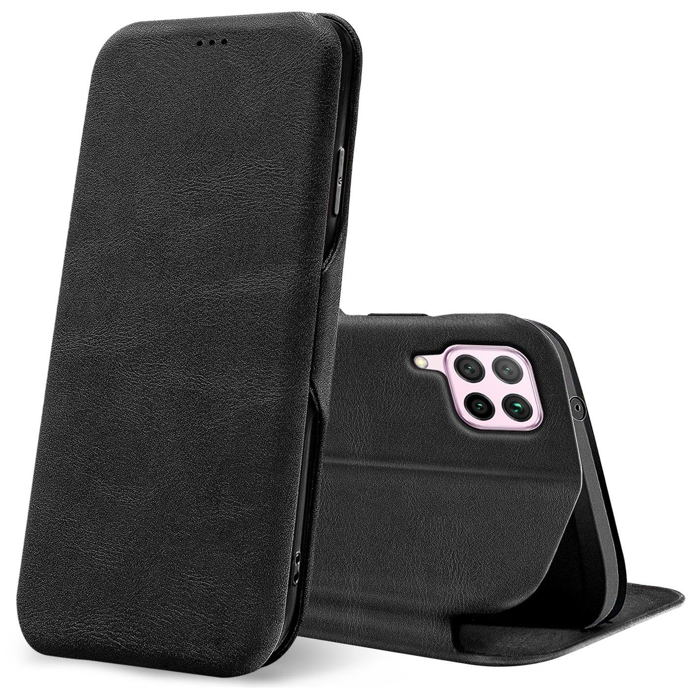 CoolGadget Handyhülle Business Premium Hülle für Huawei P40 Lite 6,4 Zoll, Handy Tasche mit Kartenfach für P40 Lite Schutzhülle