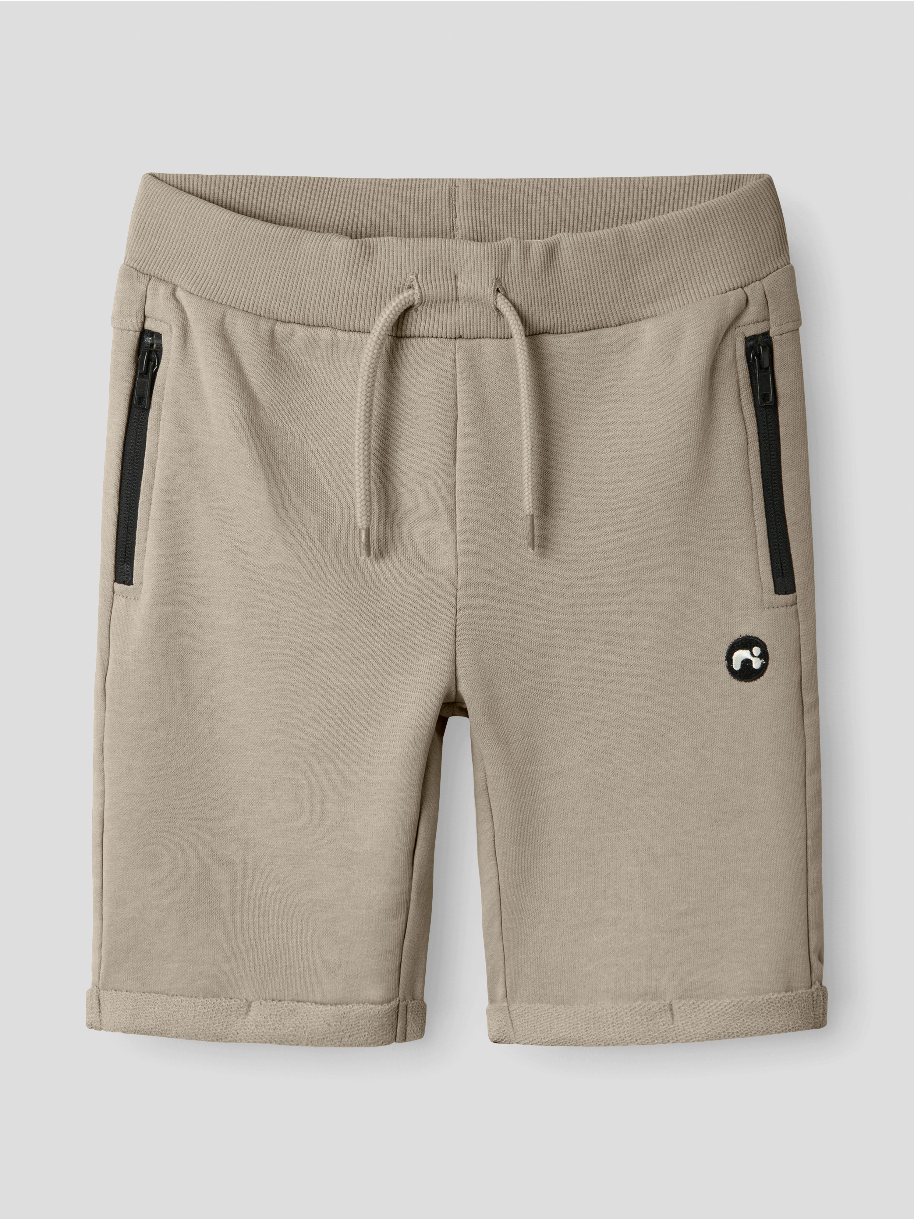 Name It Sweatshorts NKMVIMO SWE SHORTS BRU NOOS Baumwollmischung, Umschlagsaum, Reißverschlusstaschen
