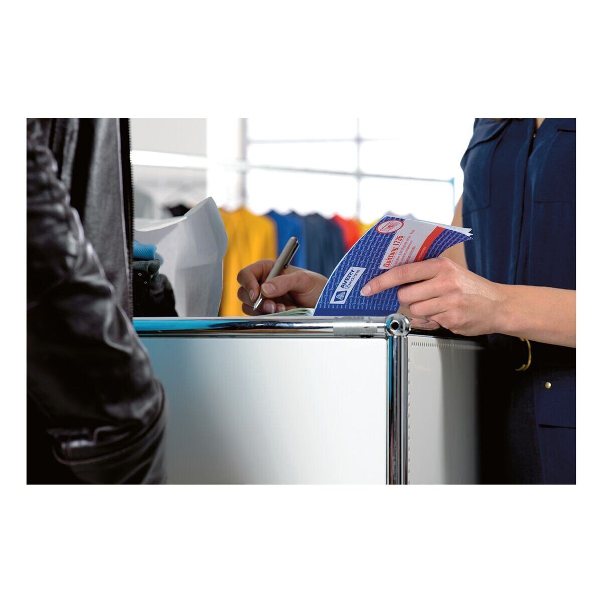 Avery Zweckform Formularblock Quittung, MwSt. separat mit Netto-Brutto, 1-fach, A6, 50 Blatt