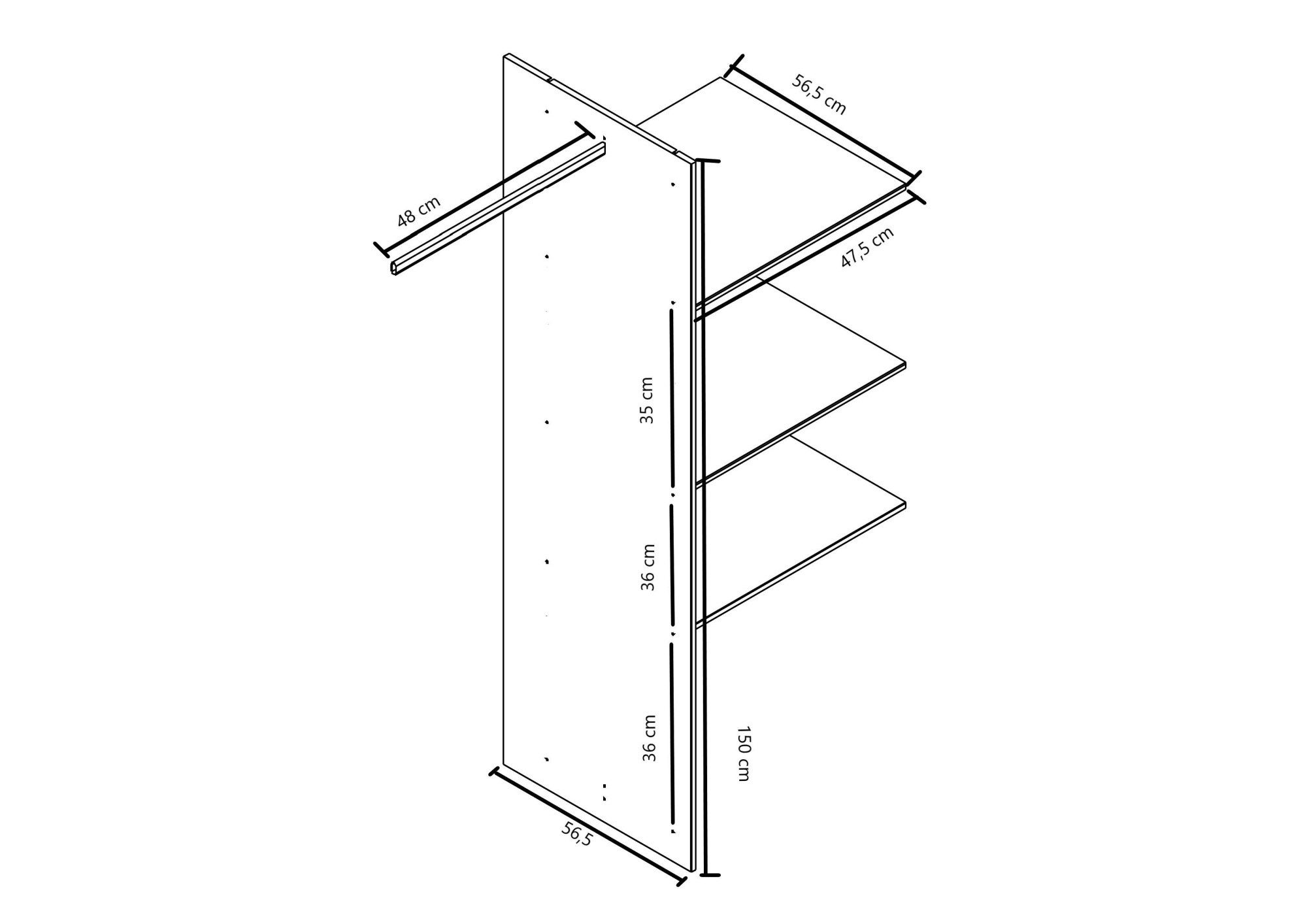 Home affaire Inneneinteilung Hällevik Zubehör für Schränke, Stauraum, Trenn günstig online kaufen