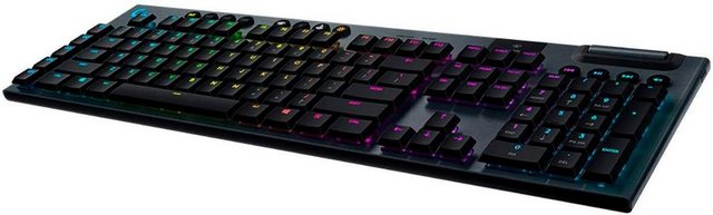 Logitech G »G915 LIGHTSPEED Wireless RGB Mechanical Gaming Keyboard – GL Clicky – CARBON« Gaming-Tastatur