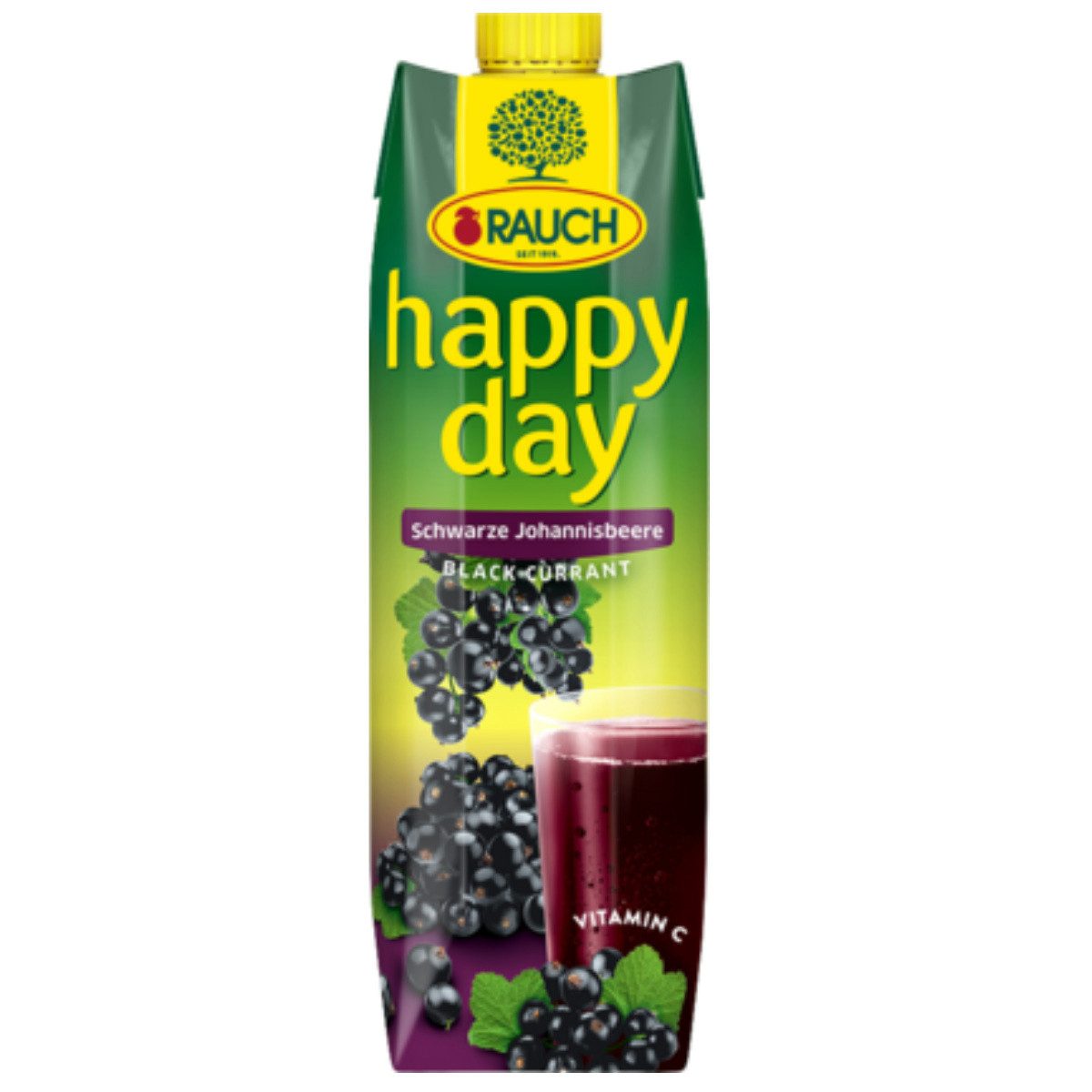 Rauch Fruchtsäfte Saft, Rauch Happy Day schwarze Johannisbeere Nektar mit Vitamin C 1000ml