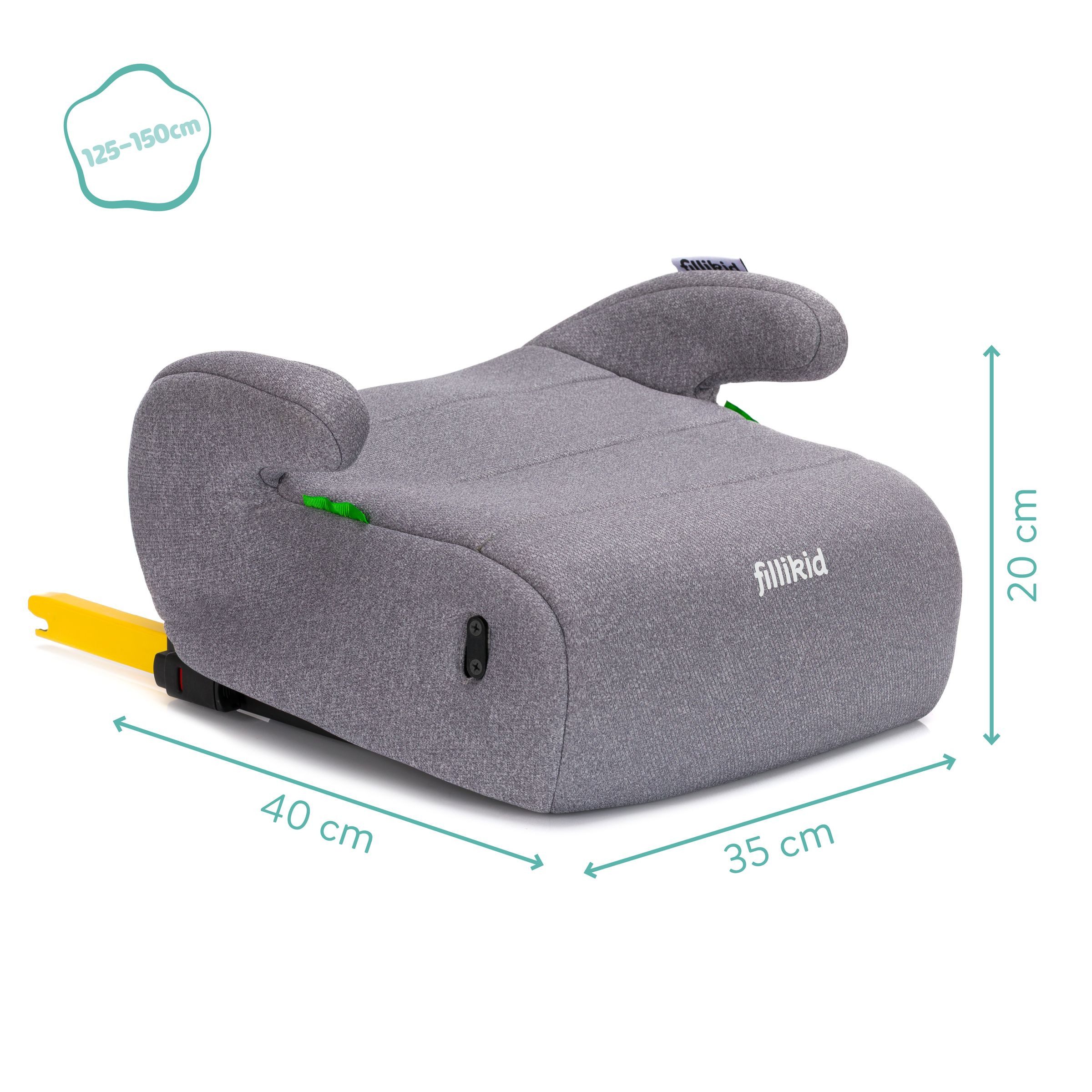 Fillikid Kindersitzerhöhung Sitzerhöhung ERGO FIX mit Isofix Exklusiv