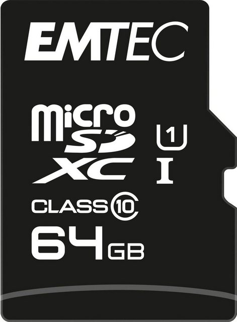 EMTEC »microSD UHS I U1 EliteGold« Speicherkarte (64 GB, Class 10, 85 MB s Lesegeschwindigkeit, inkl. SD Karten Adapter)  - Onlineshop OTTO