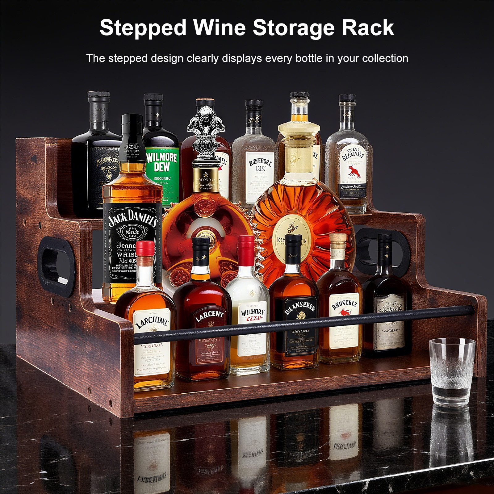 BlingBin Weinregal 3 Stufen Flaschenregal Flaschenständer Lagerregal Kaffee günstig online kaufen